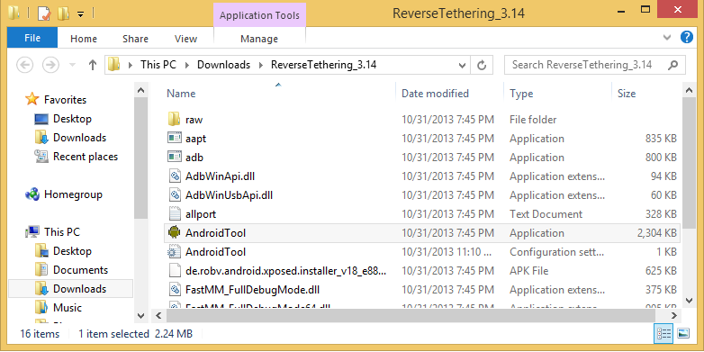 android reverse tethering