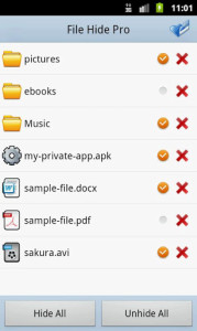 File hide pro interface