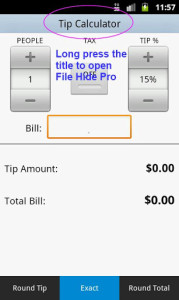 Tip calculator disguise for file hide pro