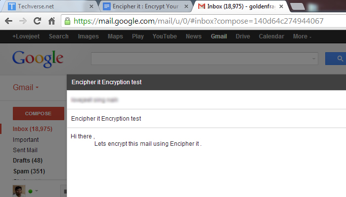 encipher compose mail