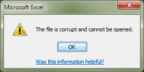 corrupted data and file