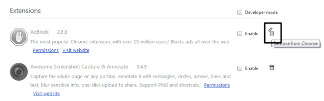 remove-extensions-google -chrome