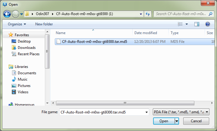 select-the-cf-auto-root-file