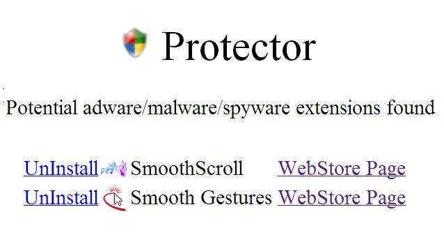 potential malware found in google chrome extension