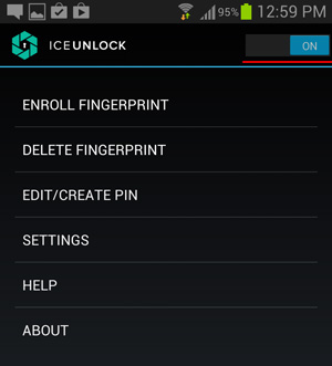 Ice-unlock-android-app-interface