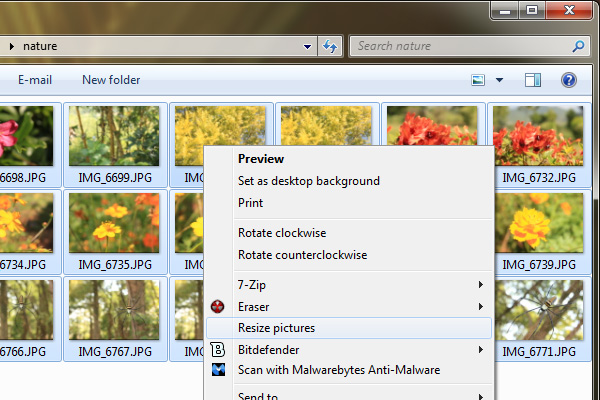 how to resize multiple image in windows 11