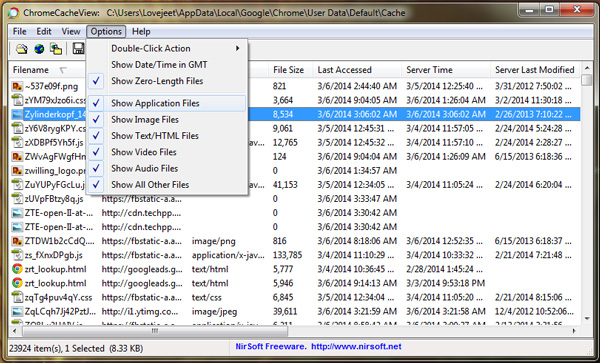 select-file-types-to-view-in-Chrome-cache-viewer
