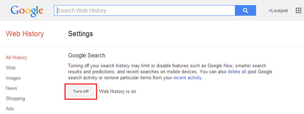 Turn-off-Google-search-history