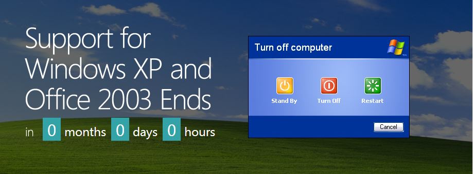 windows xp support ends
