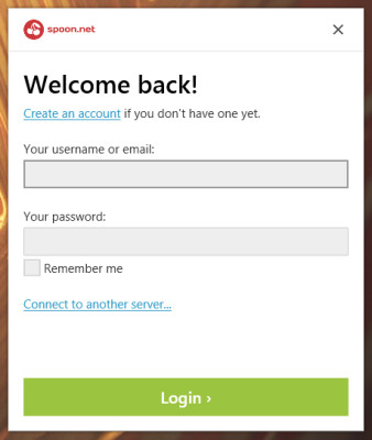 login into spoon net