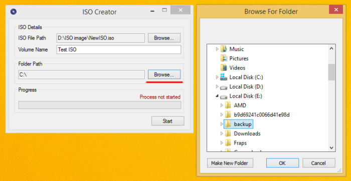 windows 10 create iso from folder