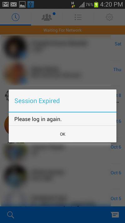 facebook session expired twitter