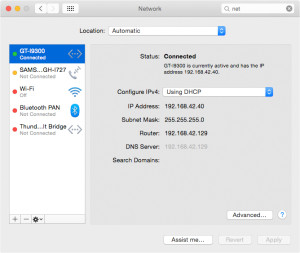 android usb tethering mac