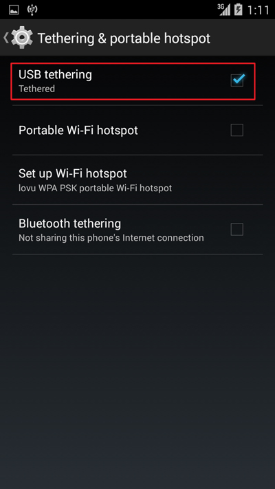 android to mac usb tethering
