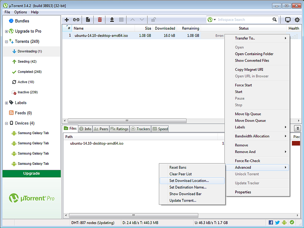 disk overloaded 100 utorrent 2.2.1