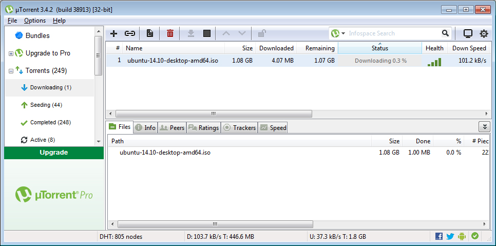 utorrent pro advanced settings