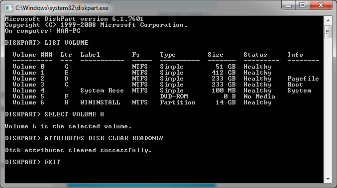 change disk number in windows