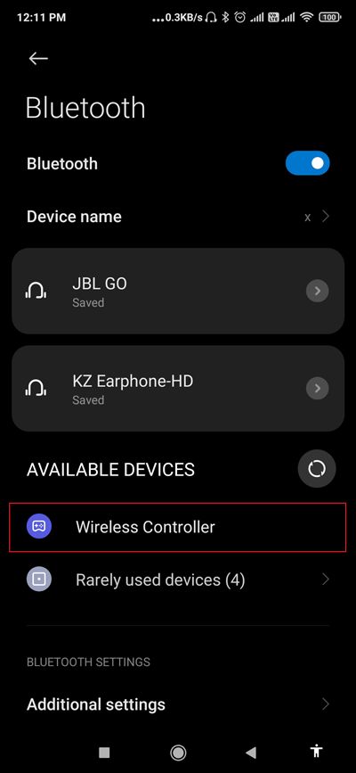 Bluetooth ps4 controller clearance android